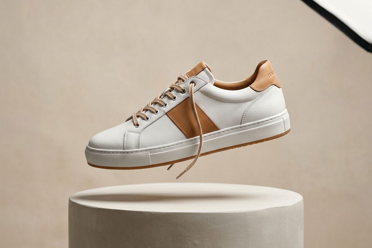 İtalyan Derisi Lüks Sneaker 360° Havada Süzülme Videosu