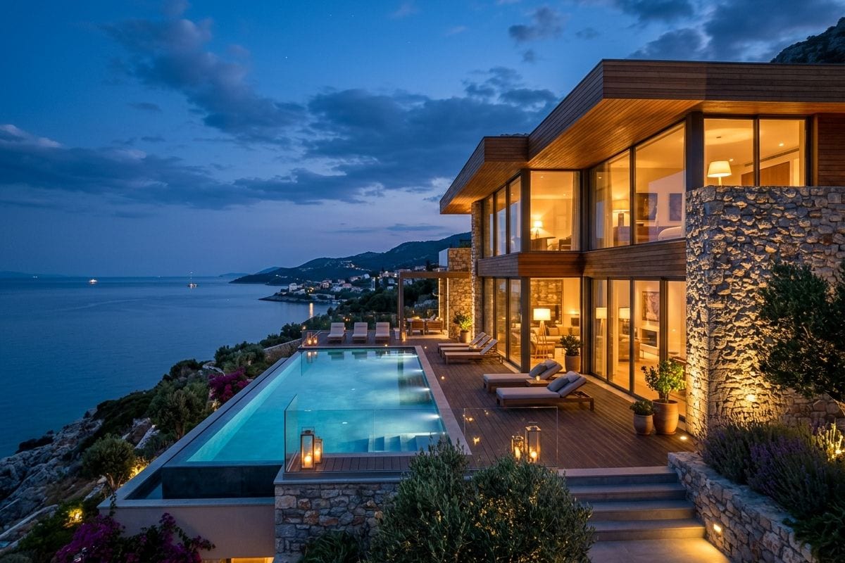 Akdeniz Taş Villa & Gün Batımı Sonsuzluk Havuzu Render’ı